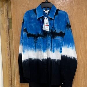 DKNY Blue and Black Gradient Shirt